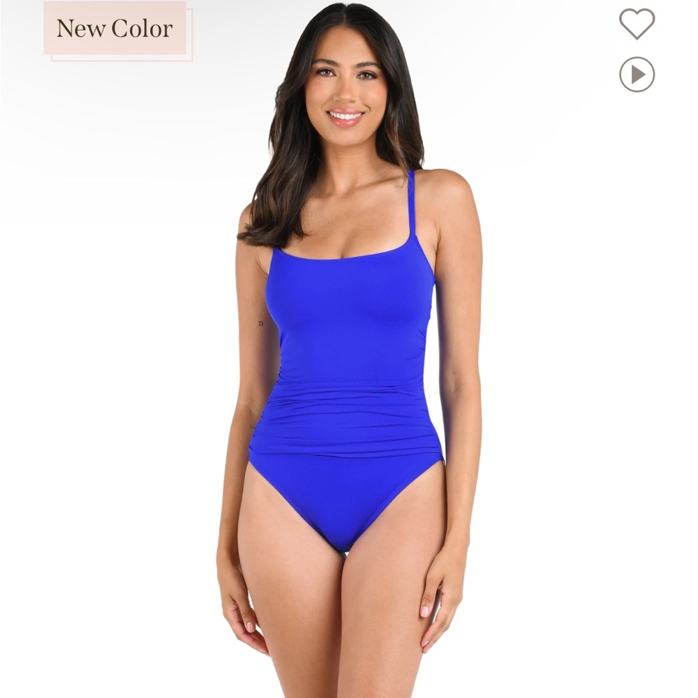 La Blanca Island Goddess Lingerie One Piece Swimsuit in Sapphire